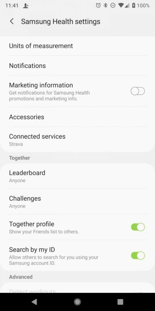 samsung health not uploading to strava