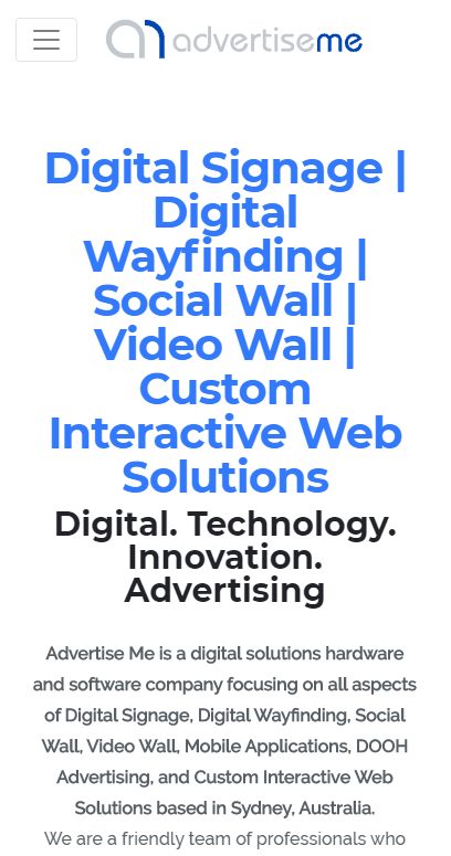 Marco Tran - Advertise Me New Website Homepage Mobile without slider