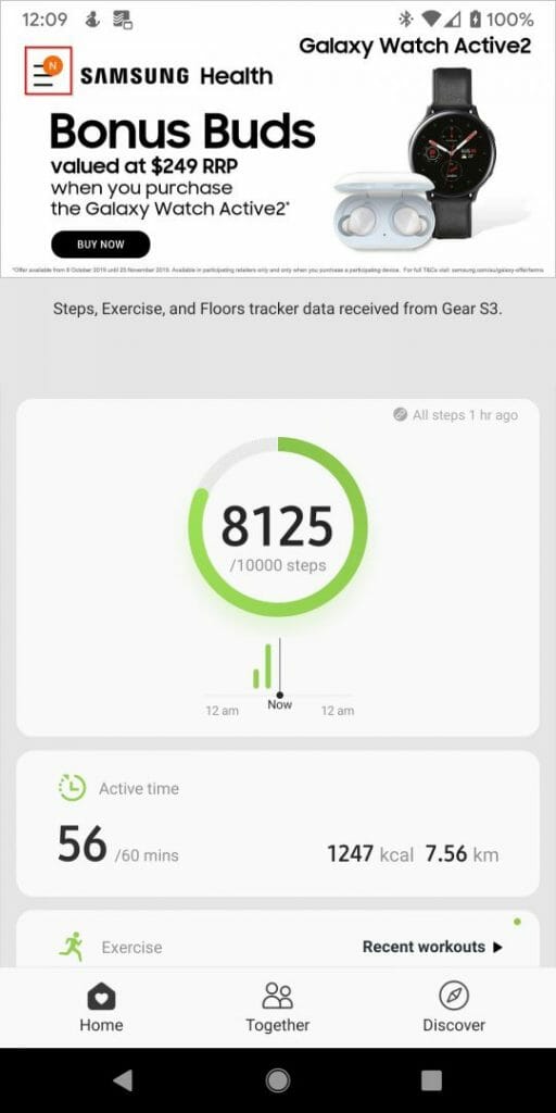 samsung health strava sync