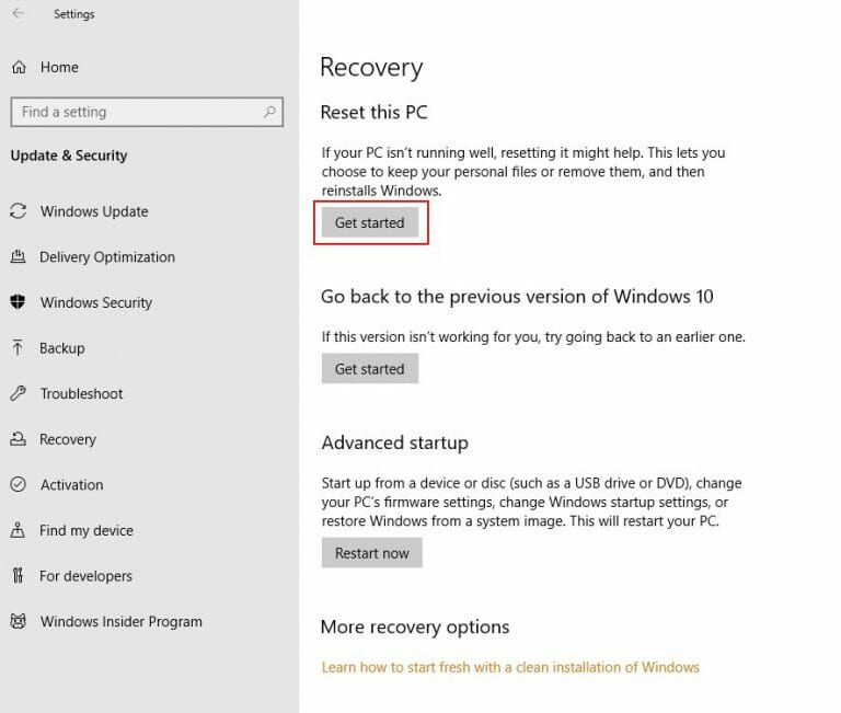 how to reset microsoft surface rt to factory default